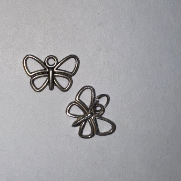 Sterling Silver Small Open Wing Butterfly Pendant - Picture 13 of 16